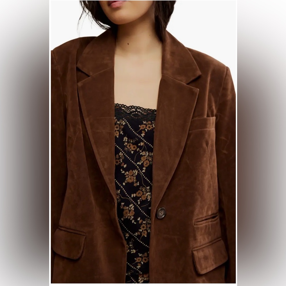 Free People/ We The Free Women's Brown Blazer Size Large - Picture 4 of 14